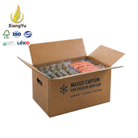 Xiangyu waterdichte gewaxte zeevruchtenverpakking van golfkarton voor diepvriesgarnalen, zalm, ijsverpakking en gekoelde verzending