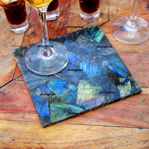 Sous-verres en marbre écologiques et durables, tapis et coussinets lavables fabriqués en Inde, sous-verres en pierre - Product Image 3