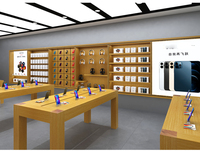 Escaparate de exhibición de teléfono celular personalizado al por menor Escaparate de exhibición de vidrio móvil Tiendas de teléfonos celulares con diseño de interiores de tienda para la venta