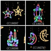 Batterie USB Powered 20 LED Crescent Moon Star Ramadan und Eid Wall String Decor Lights