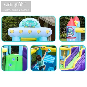 Combo trẻ em Inflatable nhà bị trả lại với trượt bouncy lâu đài Nhảy Nhảy trò chơi hồ bơi với quạt gió - Product Image 5