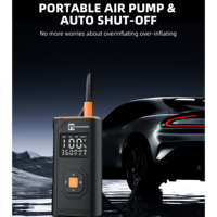 Démarreur de batterie de voiture 1200A économique avec gonfleur de pneus, batterie externe, coque ignifuge, écran 3,2 pouces, lumière LED, anti-étincelles