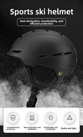 Casque de ski adulte certifié CE en polycarbonate pour sports de plein air, snowboard et ski alpin, coupe-vent, chaud, antichoc, couleur unie, homme femme