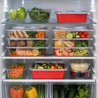 Boîte à lunch micro-ondable de 900 ml, récipient alimentaire en plastique anti-fuite pour la préparation des repas au bureau et les portions familiales