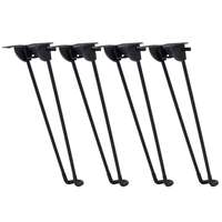 Pieds de table pliants en acier portables, détachables, à verrouillage à 90 degrés, pour bricolage, compatibles avec les panneaux de bois économiques, pour Lowes
