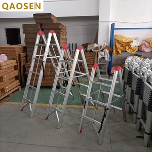 <span class=keywords><strong>Escalera</strong></span> Telescópica Plegable de Aluminio Compacta de 3/4/5 Peldaños, con Marco Portátil, Certificación CE, Pedal Antideslizante, Altura Ajustable, para Exteriores - Product Image 1