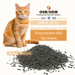 Siyah volkanik çamur kırık Tofu kedi kumu prim topaklanma 2.5kg 5kg doğal Mineral formülü - Product Image 2