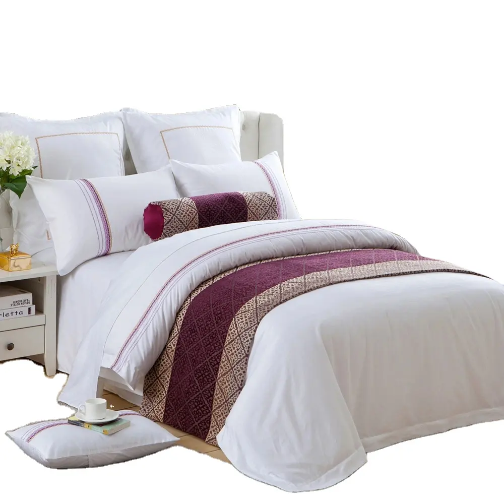 High quality custom minimalist down duvet cover, bed sheet set, luxury hotel bedding