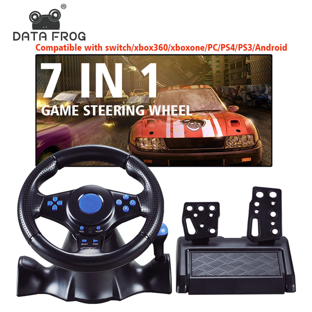 USB Driving Sim Racing Wheel Gamepad PC/PS3/PS2 Remote Controller Vibration Joysticks Steering Wheel for Xbox Nintendo Switch