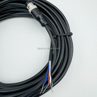 Connecteur femelle M12 4 broches 9 broches à extrémité unique avec capteur de fil, 4 ou 5 cœurs, moulé par injection, câble de 1 mètre M8