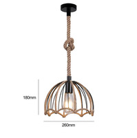 Lampe suspendue de style africain en corde de chanvre industriel, pour restaurant, décoration de cuisine, en fer noir (MS36-1P) – Fournisseurs de premier plan