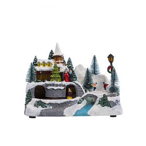Grandi dimensioni carillon elettrico luci a LED decorazioni natalizie doppio turno <span class=keywords><strong>casa</strong></span> neve ornamenti statuette <span class=keywords><strong>natale</strong></span> giocattoli regalo - Product Image 6