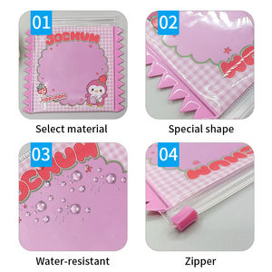 Pochette à fermeture éclair transparente de haute qualité avec option de logo personnalisé, sacs à badges transparents en TPU/PVC/EVA - Product Image 6