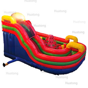 Huatong Backyard Pvc Strawberry Gonflable Slide Bounce House Combo Avec Escalade Mur Saut Châteaux Avec Toboggan pour Kids Party - Product Image 3