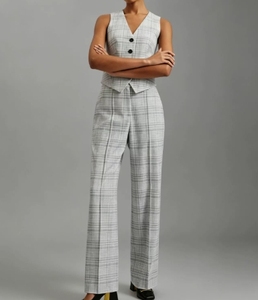 Offre Spéciale – Ensemble Deux Pièces Décontracté Femme : Crop Top Manches Bouffantes en Coton et Pantalon Taille Haute Ample - Product Image 2