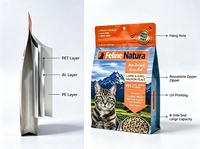 Sacs en Mylar à fond carré, grand format, imprimés sur mesure, finition mate, pour aliments pour chiens et chats, qualité alimentaire, résistants à l'humidité