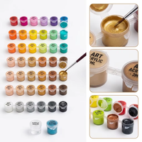 Peintures acryliques certifiées EN71-3 non toxiques, 3 ml, 6 couleurs, en bandelettes portables à base d'eau pour enfants, toile, verre, peinture DIY