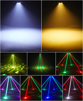 Projecteur de scène professionnel 150W à huit bras LED/Laser RGBW pour effets stroboscopiques, boule magique, DJ et discothèque