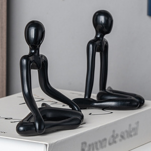 Piccole Statuette Astratte di Personaggi Pensatori in Plastica, Modelli Feng Shui, Decorazioni Carine per la Casa, Ornamenti Artistici - Product Image 2