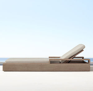 Tumbona de Madera Maciza para Patio de <span class=keywords><strong>Casa</strong></span> o Villa, Muebles de Exterior, Tumbona de Playa de Madera de Teca - Product Image 3