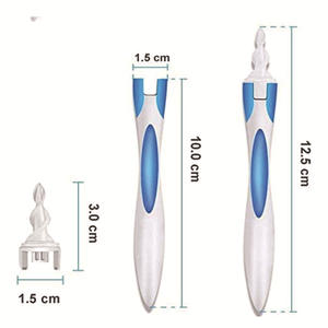 LM LM25552 Cure-oreille en spirale bleu et blanc, en plastique, lavable et réutilisable, pour le nettoyage et l'élimination du cérumen, kit de nettoyage d'oreilles - Product Image 6