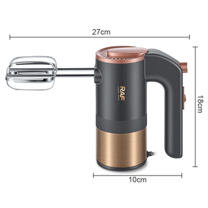 Mixeur électrique portatif RAF 300W, appareil <span class=keywords><strong>de</strong></span> cuisine pratique conçu pour un mélange, un fouettage et une préparation <span class=keywords><strong>de</strong></span> pâtisserie fluides, utilisation quotidienne à la maison - Product Image 6