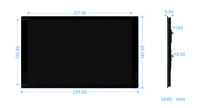 Pantalla Táctil Capacitiva Waveshare de 10.1 Pulgadas para Raspberry Pi, Resolución 1280x800, Interfaz IPS DSI, Superficie Táctil de 10 Puntos, Montaje en Superficie