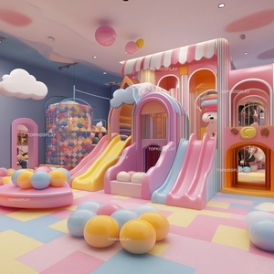 耐用马卡龙主题室内游乐场设备高品质工厂生产商业 - Product Image 5