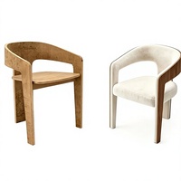 Fauteuil en bois moulé traditionnel en contreplaqué pour salle à manger, hall d'hôtel, zone de réception