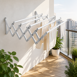Tendedero de <span class=keywords><strong>Ropa</strong></span> Retráctil y Plegable de Acero Inoxidable para Montar en la <span class=keywords><strong>Pared</strong></span> - Product Image 5