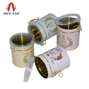 China Wholesale Metal Containers Tea Coffee Gift Tins Empty Packaging Food Grade Custom Tea Tin Can