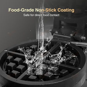 360 °   Machine à gaufres rotative commerciale à double plaque, gaufrier électrique à double tête, machine à griller les gaufres - Product Image 4