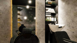 Accessoires de Barbier Haut de Gamme pour Hommes |   Mobilier et décoration intérieure personnalisés pour salon de coiffure LED - Product Image 5