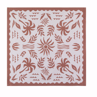 Napperons et dessous-de-plat carrés en polyester brodés, écologiques, motif floral, pour la décoration de table - Vente en gros pour l'été