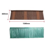 Tuile de toiture en métal revêtue de pierre 0,5 MM Design en forme de vagues Léger Haute qualité pour villa Maison de luxe