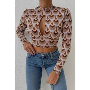 Blusa de Punto de Manga Larga para Mujer, Estilo Club, Tejido Suave, Color LLA, Mangas Completas, Diseño Otoñal - Product Image 4