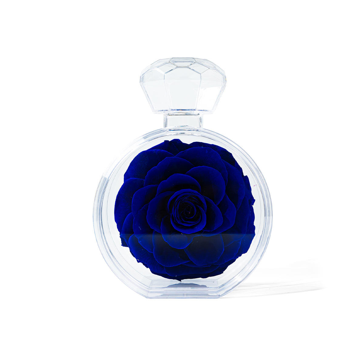 ขวดกลมสีน้ำเงินเข้มใบเดียว