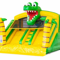 Videur gonflable Crocodile Combo gonflable Videur Toboggan Maison de rebond Location de jardin Fête PVC Unisexe