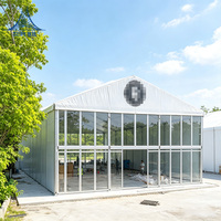 Carpa Desmontable de Aleación de Aluminio con Pared de Panel Sándwich de Vidrio y ABS para Eventos al Aire Libre