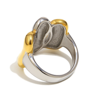 Bague en acier inoxydable plaqué or 18 carats, créative, élégante et tendance, personnalisée, en forme de saucisse grillée, pour femmes, par Dingran