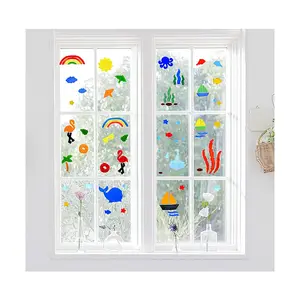 Holiday Window Clings Gel Window Sticker for Home Office Classroom