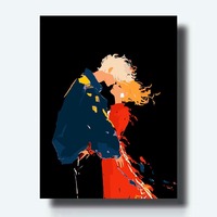 Peinture murale 3D abstraite, peinture numérique minimaliste, décoration intérieure, grande toile d'art, peinture murale imprimée numériquement