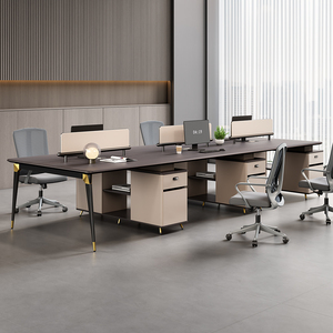Bureau de direction modulaire en bois de style moderne et luxueux OEM Minimalist E1 MFC, mobilier de bureau de qualité supérieure pour usage professionnel - Product Image 2