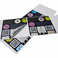 Fabricant de vinyle adhésif personnalisé Kawaii coréen découpé effet arc-en-ciel impression d'autocollants à paillettes