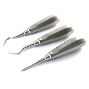 Elevadores Dentales Nutlink (Manuales de Acero Metálico) Certificados CE Clase I para Cirugía Oral, Modelo PDL Luxating Flohr, Juego de 3 Piezas - Product Image 1