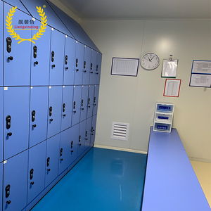 Casillero de Gimnasio Impermeable de Tablero Fenólico con Almacenamiento para Vestuario de Centro Comercial o Uso en Villa, 2 Casilleros Compactos 2 2 - Product Image 2