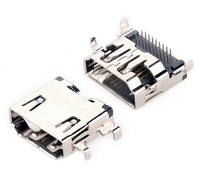 Adaptateur de connecteur HDMI compatible MUP-H21201 femelle 19 broches avec prise de charge USB, échantillon gratuit, alternative Molex pour TV et projecteur, coque en cuivre
