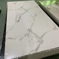 Revêtement de sol en plastique brillant 3 mm, feuille de PVC flexible effet marbre et feuille de PVC effet marbre, alternative au marbre pour la décoration murale