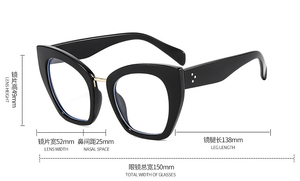 Tonos 2021 nuevo diseño de moda al por mayor mujeres personalizadas de gran tamaño estilo cuadrado gafas ópticas marcos gafas transparentes - Product Image 3