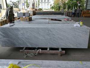 Plan de travail en marbre Bianco Carrara moderne poli, grande dalle, imperméable, pour salon, salle de bain, entrée, villa, intérieur - Product Image 5